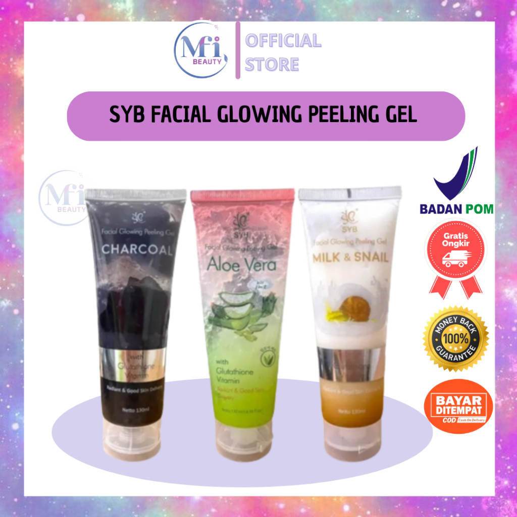 (GASPOLLLL) SYB Facial Glowing Peeling Gel Aloe Vera VIRAL TREND - 130ML