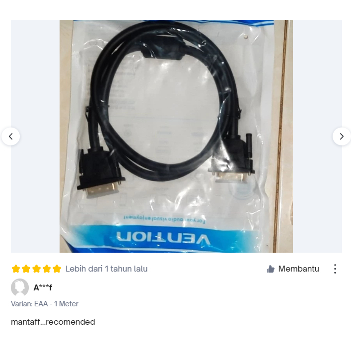 Vention Kabel DVI Male to DVI Male Dual Link Cable Monitor Komputer 10M 15M