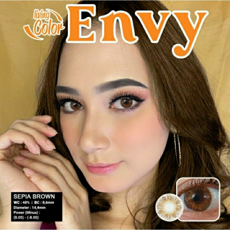 Softlens Minus dan Normal Envy warna Natural diameter 14,4mm soflen softlen soplen soplens soflens