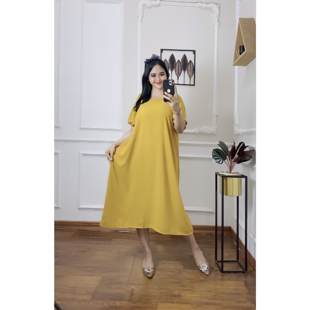 LONGDRESS MASAYU SUMMER AIRFLOW/MASAYU LONG DRESS CRINKLE