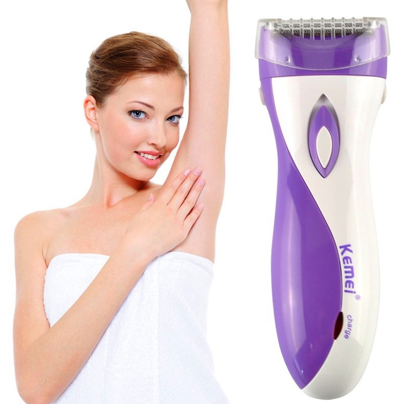 KEMEI 3018 Woman Clipper - Alat Cukur Wanita Lady Shaver Remover Cukuran Bulu Sensitif Kaki Ketiak Ketek