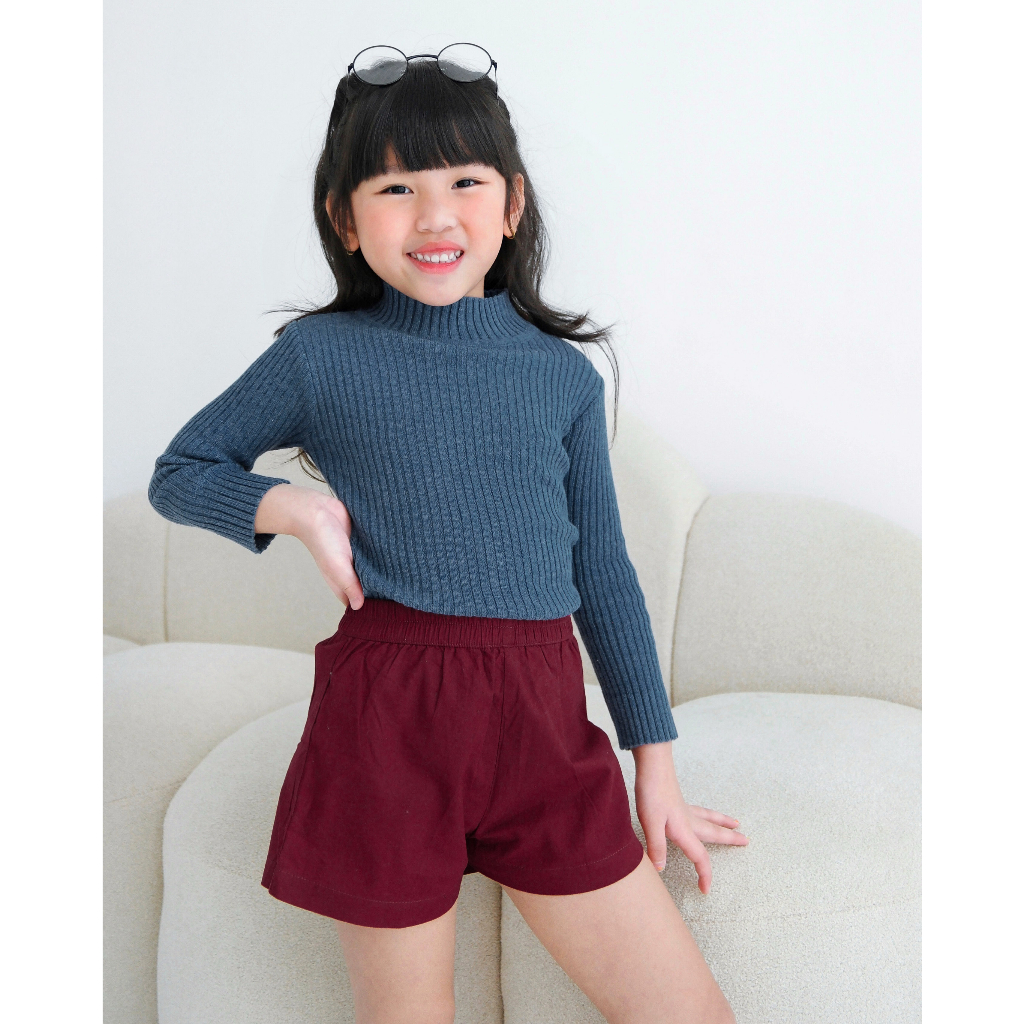 ENVAR SWEATER | Turtleneck Knit Anak | Top Anak Unisex | Rajut Pemium | Sweater Rajut Anak 1-9 tahun