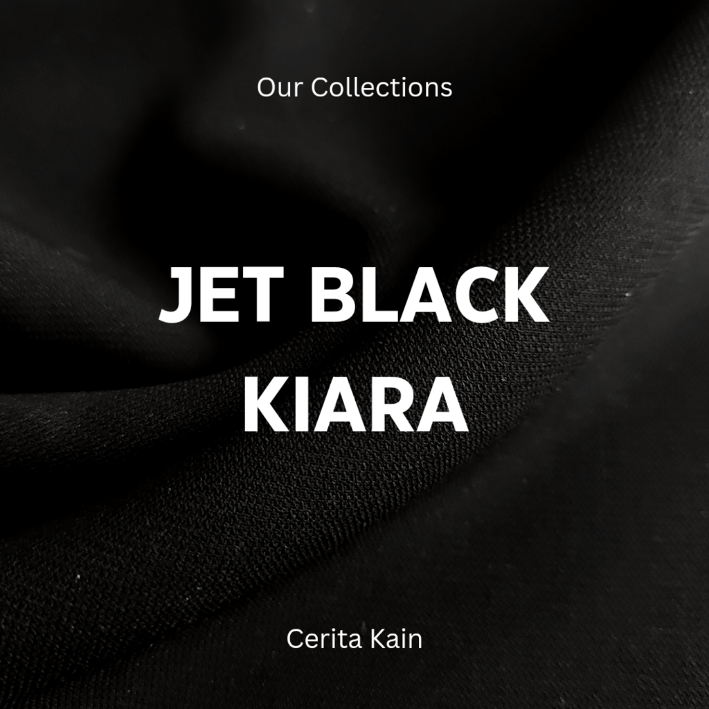 ECERAN 1 METERl BAHAN JETBLACK KIARA 58"l KAIN JETBLACK ARAB