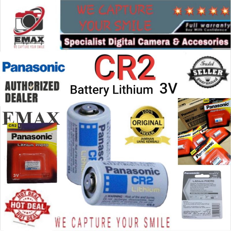 Panasonic CR2 / Duracell Battery Lithium 3V Baterai Panasonic CR2 CR 2 Camera Instax Fujifilm Kamera