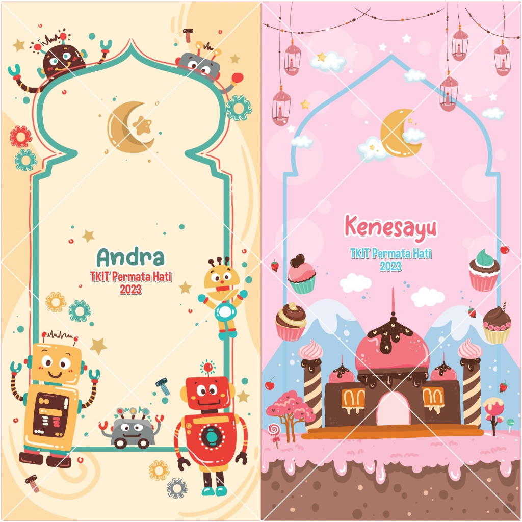 Sajadah Anak Karakter Custom Nama By Request