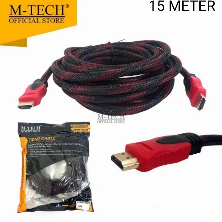 KABEL HDMI JARING 15 METER HIGH QUALITY ORIGINAL MTECH