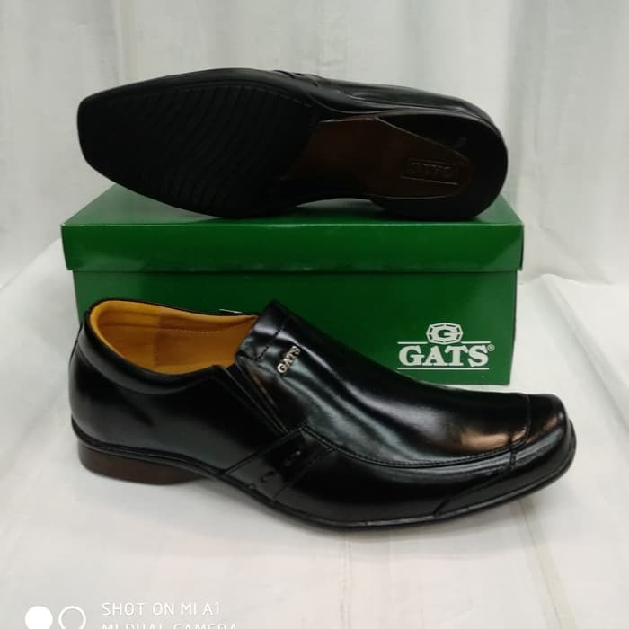 Sepatu Pria Kulit Gats Zu 0011 Black.Sepatu Original Kulit By Gats