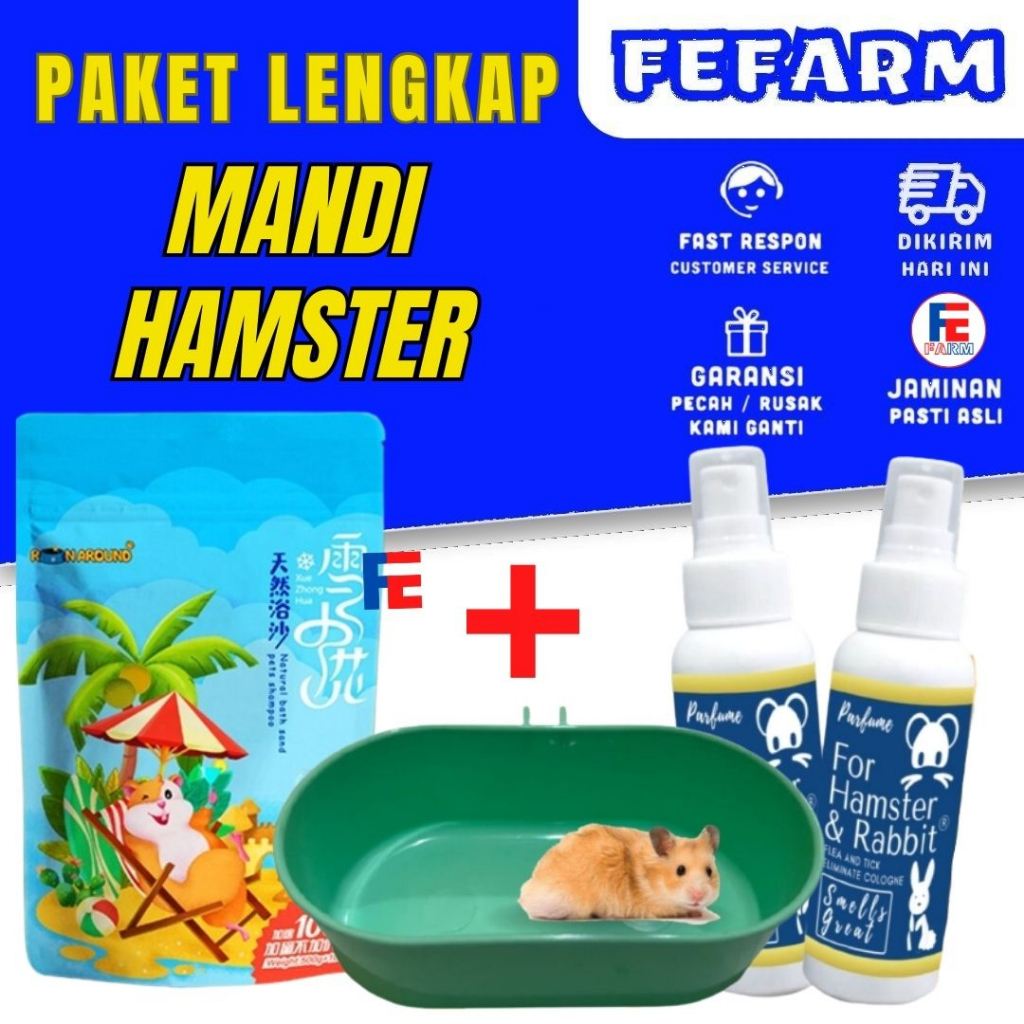 Paket Hemat Grooming Mandi Hamster FEFARM