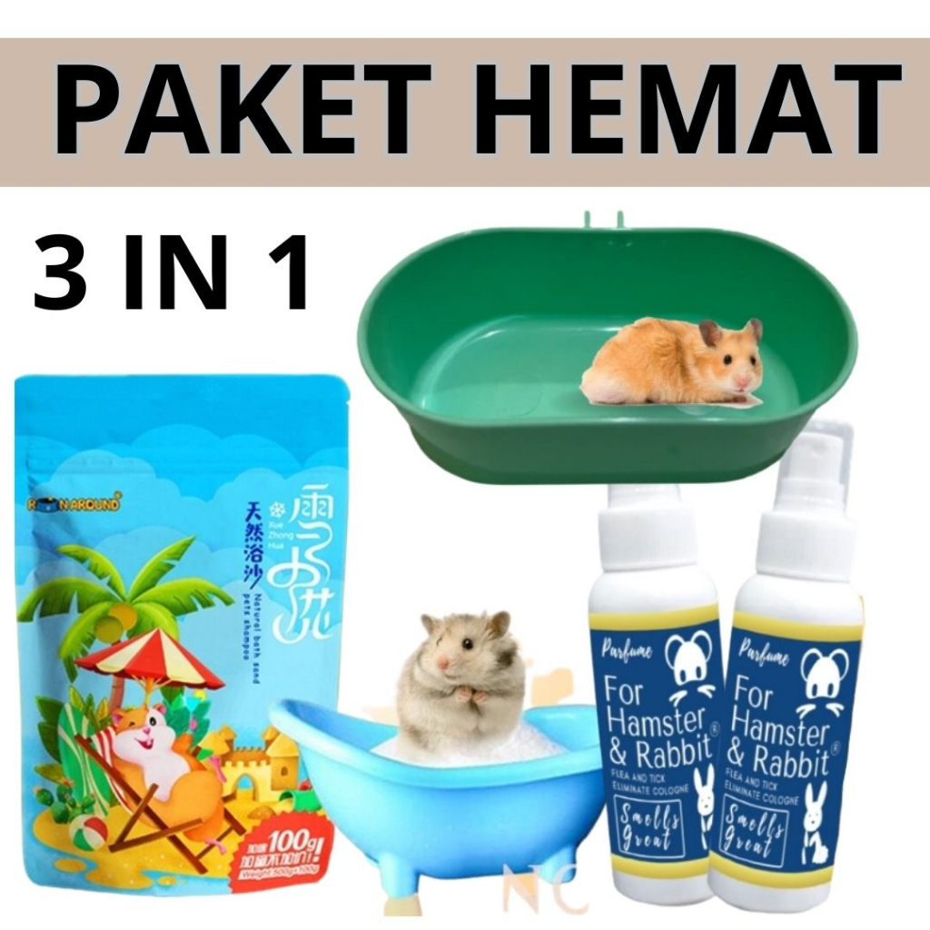 Paket Hemat Grooming Mandi Hamster FEFARM