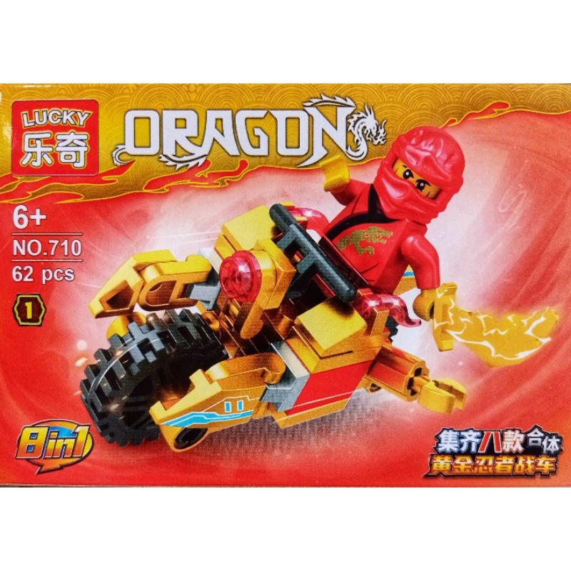 DADAWARD Mainan Bricks Ninjago Motor Dragon Ninja Action Figure Actionfigure Tameng Lengkap Kai Jay Master Wu Nya Hai Zane Cole Lloyd Avengers Marvel