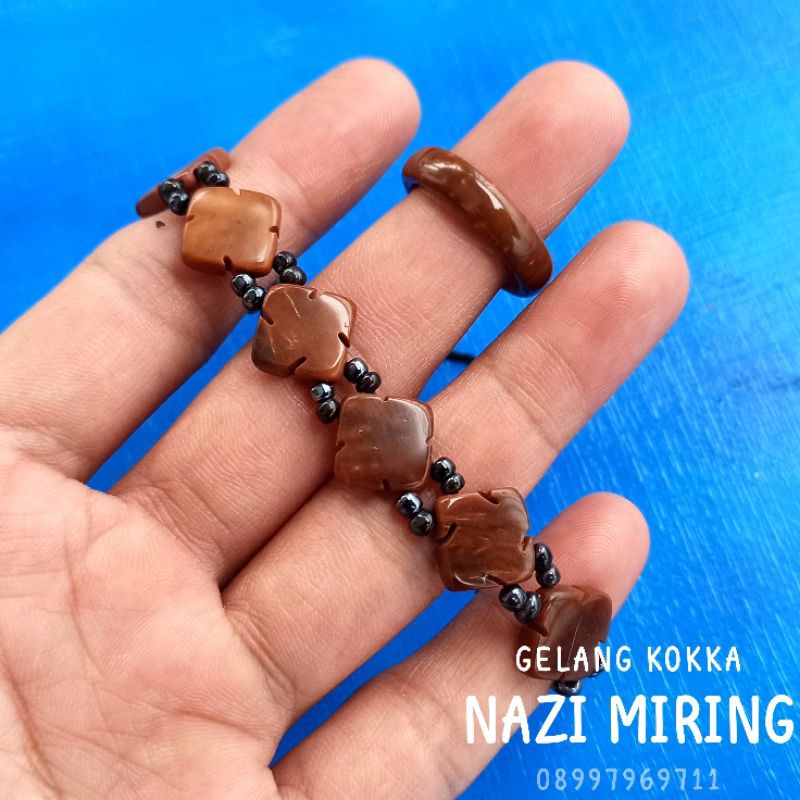 Gelang Kayu kaukah (NM) Free cincin koka kokka kaokah kokah