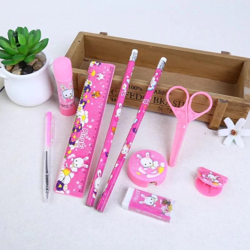 Rizkyonline88 Paket Alat Tulis 9in1 / Alat tulis set / Stationery Set Fancy STY02