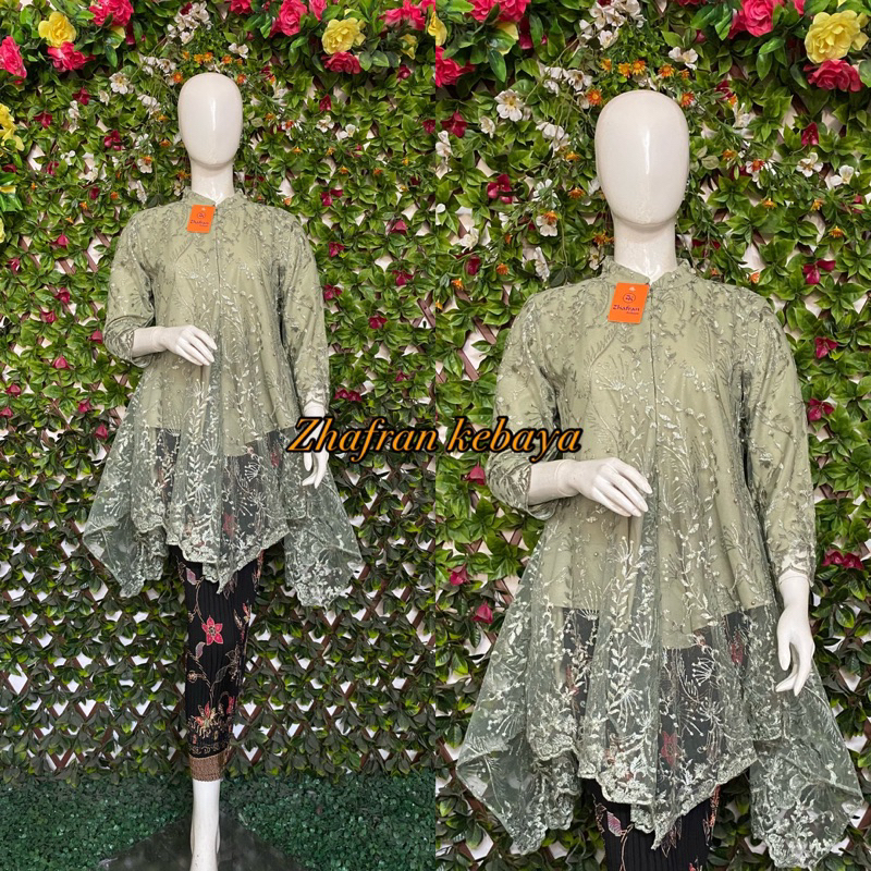 Kebaya Modern Tunik Busui Bahan Tulle Favorite (Sanghai)