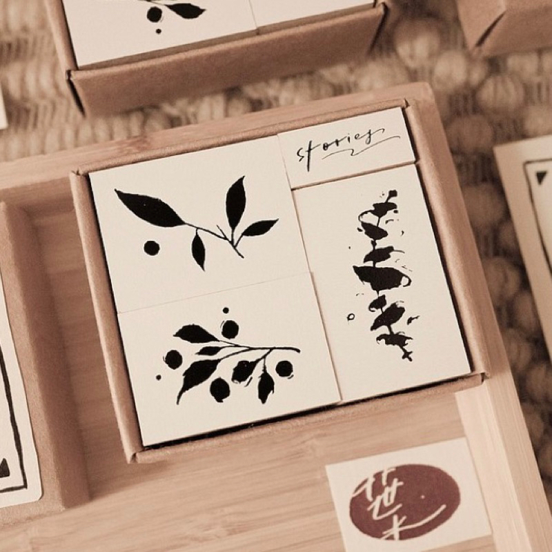 

Jr.journal Leaves Rubber Stamp Set