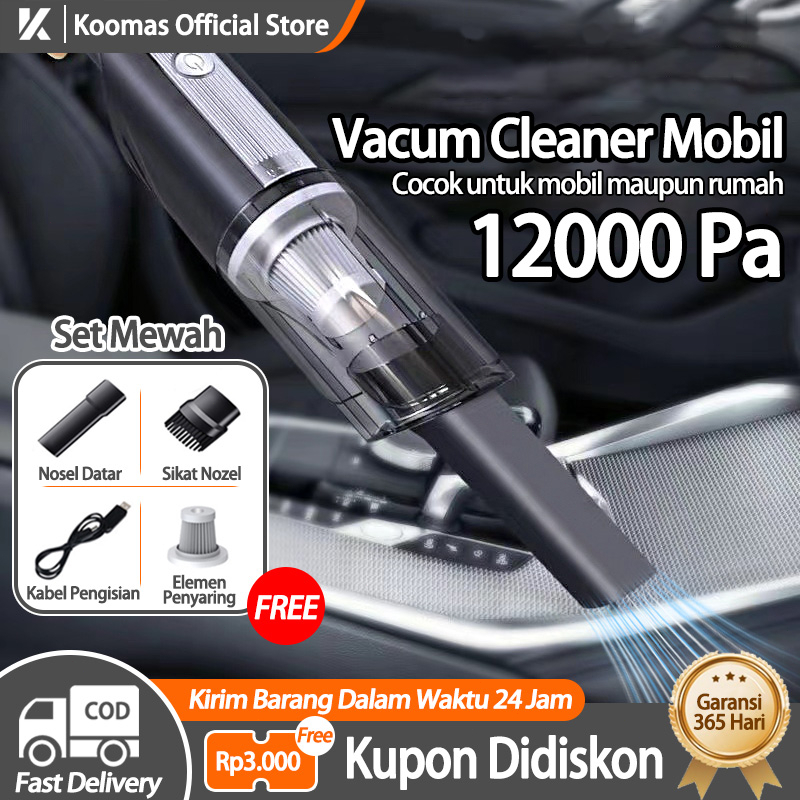 	 Koomas Vacum Cleaner Mobil Mini Nirkabel Multifungsi Cordless Penyedot Debu Portable Vacum Cleaner Kasur	