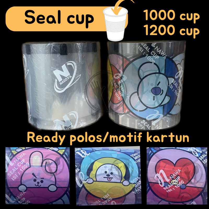 PLASTIK SEALER CUP MOTIF KARTUN  MOTIF ISI 1000 POLOS PRESS CUP SEALER SEAL CUP LID CUP SEALER ISI 1200PC POLOS SEAL PLASTIK SIL CUP SEAL CUP GELAS PLASTIK POLOS ISI 1200PC PLASTIK LID CUP SEALER