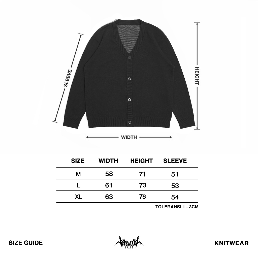 CARDIGAN OVERSIZE | FOREVER | BLACK | CREAM |  YIKESALLDAY