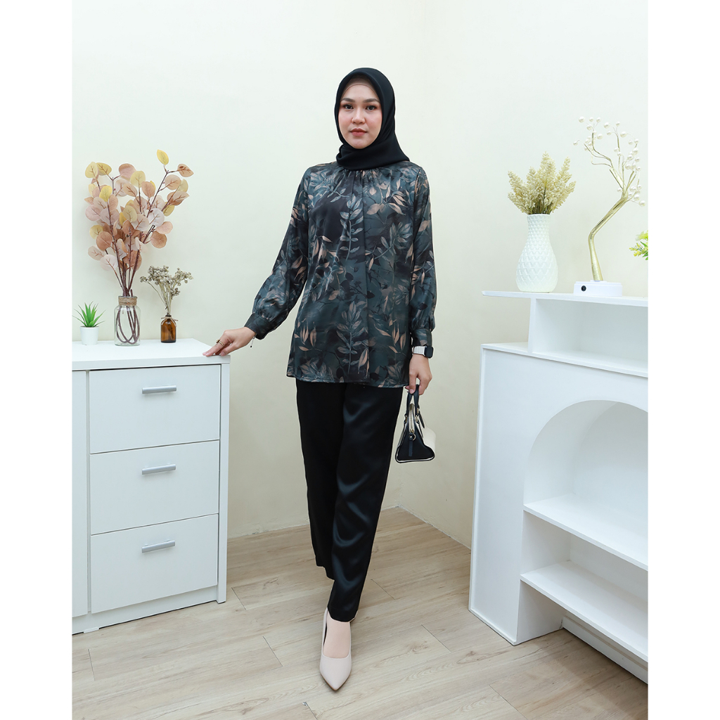 One Set MABA  Motif Armani Silk - Setelan terbaru by Hijab Mamah icis