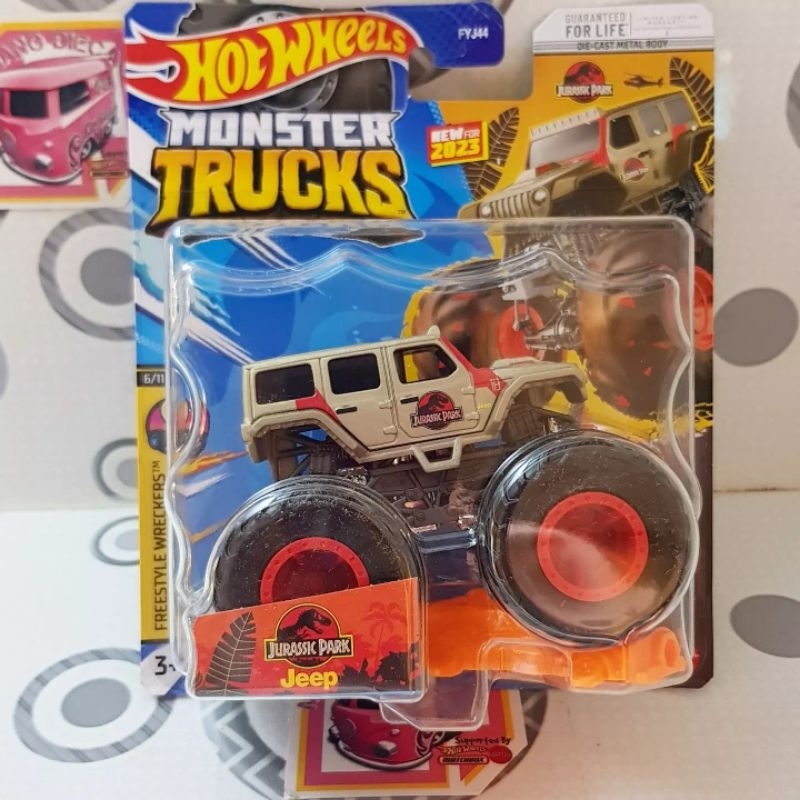 Hot Wheels Monster Trucks Jeep Wrangler Jurassic Park Truck
