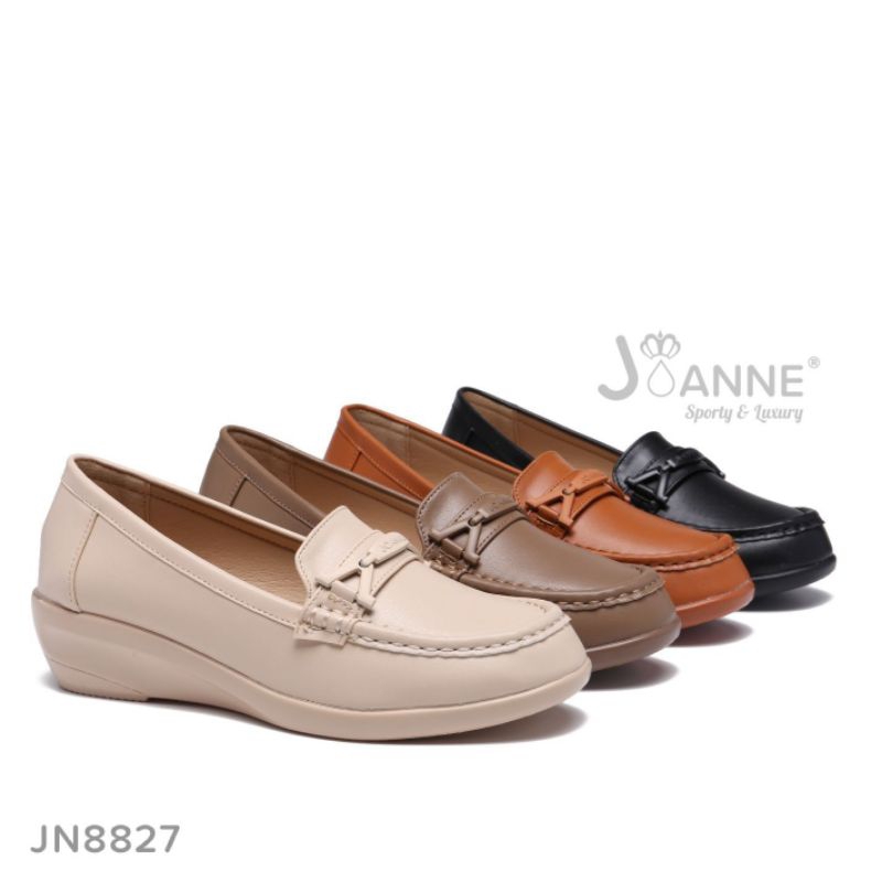 JOANNE Sepatu Wedges Kulit Shoes #JN8827 ORIGINAL