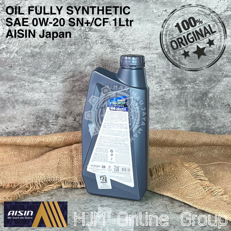 OLI MESIN AISIN MOTOR OIL FULLY SYNTHETIC SAE 0W-20 SN+/CF 1 Liter