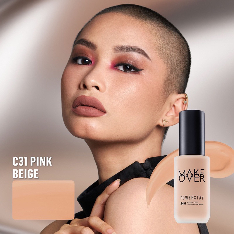 MAKE OVER Powerstay Weightless Liquid Foundation C31 - Pink Beige 33ml