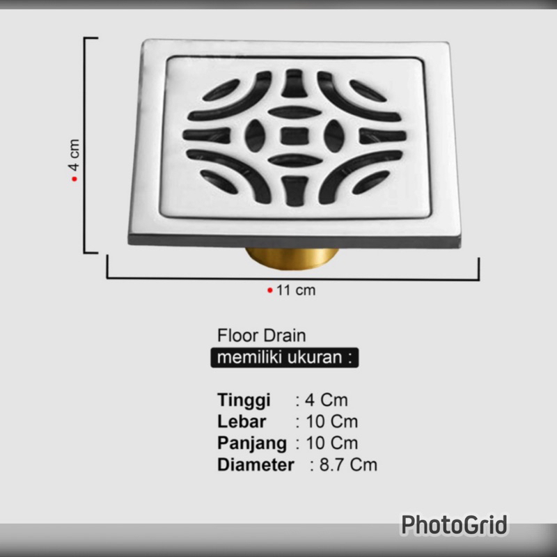 TERMURAH FLOOR DRAIN KAMAR MANDI ASLI STANLIS STEEL SUS 304 SARINGAN GOT KAMAR MANDI ANTI SERANGGA ANTI BAU MODEL TOTO/ SARINGAN KMR MANDI MODEL TOTO/SARINGAN GOT