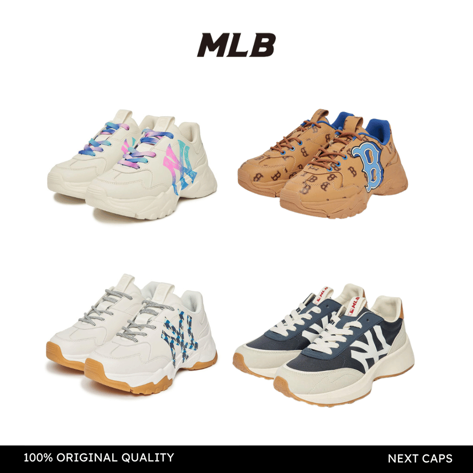 Sneaker MLB Bigball Chunky NY Yankees - Sepatu Wanita Pria Korea Kpop Idol Unisex