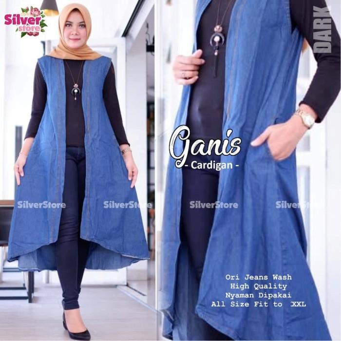 ELENA CARDY /LONG CARDY JEANS WASH /CARDIGAN JEANS /EVANA CARDY