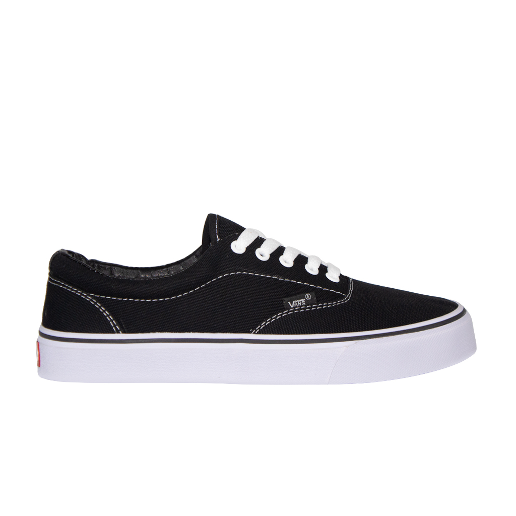 Sepatu vans pria era hitam putih DT sneakers wanita kanvas tali sekolah