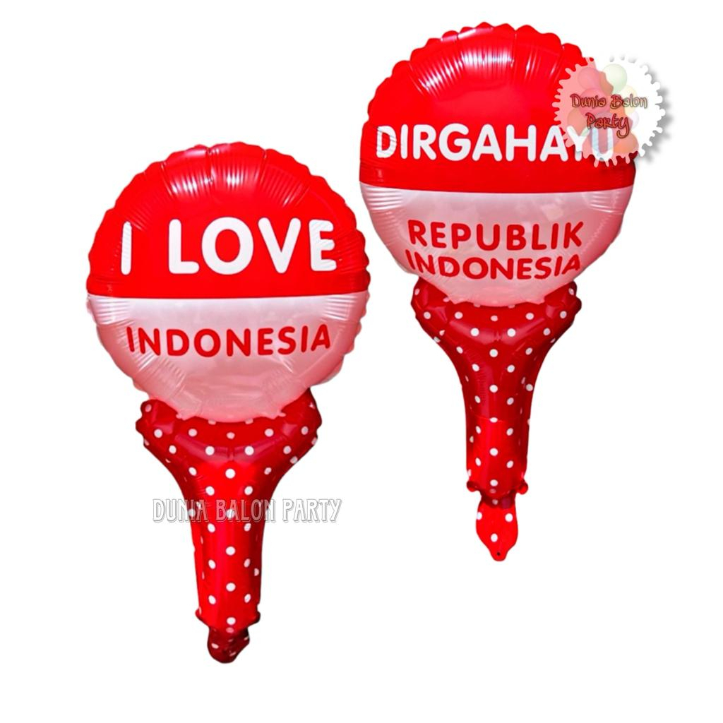 Balon Foil Pentungan HUT RI / Balon DIRGAHAYU RI Merah Putih