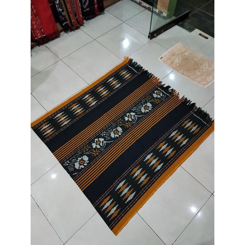ELPHI Kain Blanket Etnik Batik  Tenun Troso Warna Coklat Hitam