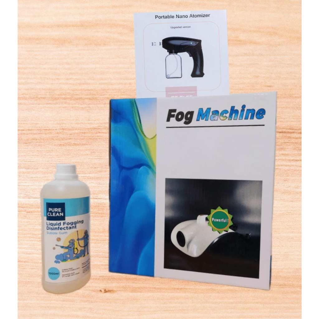 PROMO BUNDLING!!! FOG MACHINE + CAIRAN 1 LITER VARIAN BUBBLE GUM ATAU SEREH (PILIH SALAH SATU)