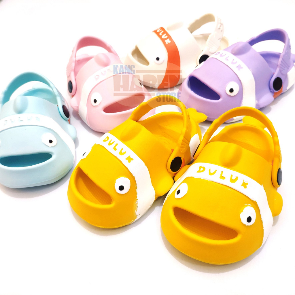 New Sandal Anak Bayi Balita Cewek Cowok ukuran 20 - 25 Bentuk Ikan Nimo Lucu Habenkids