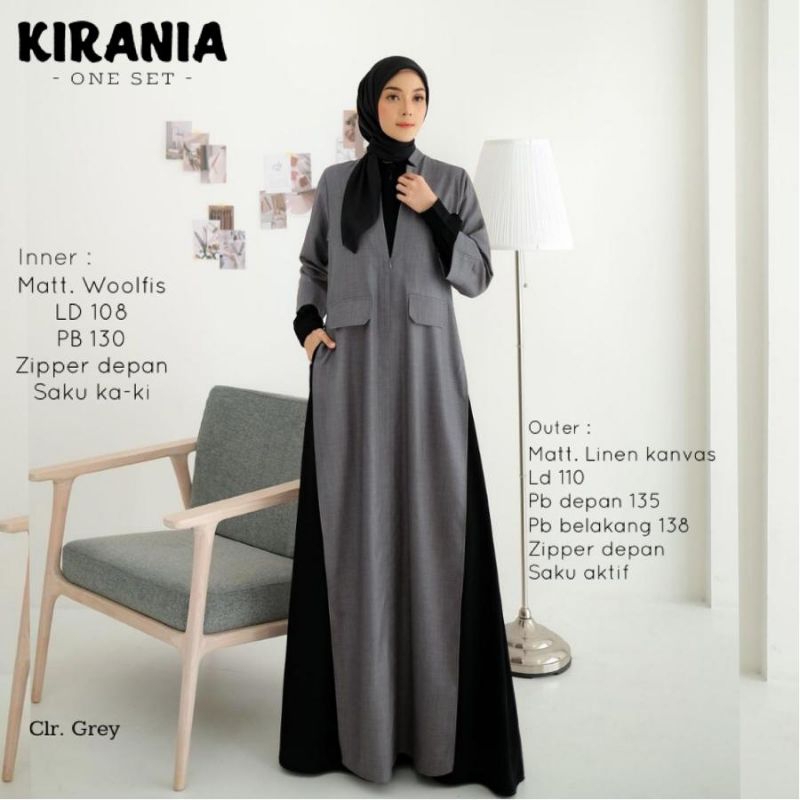 KIRANIA SET DRES FASHION MUSLIM WANITA