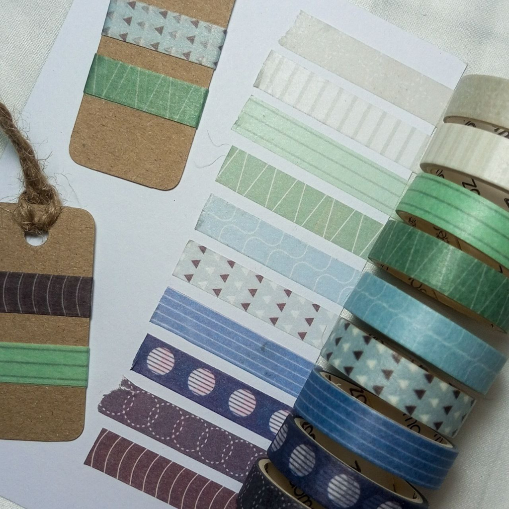 

[paww craft] Washi Tape Sample Share Random Blue Green Series