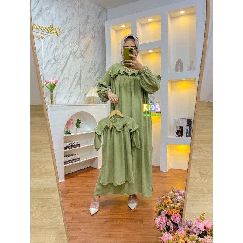 Aleeya Dress couple mom&amp;kids HARGA TERPISAH