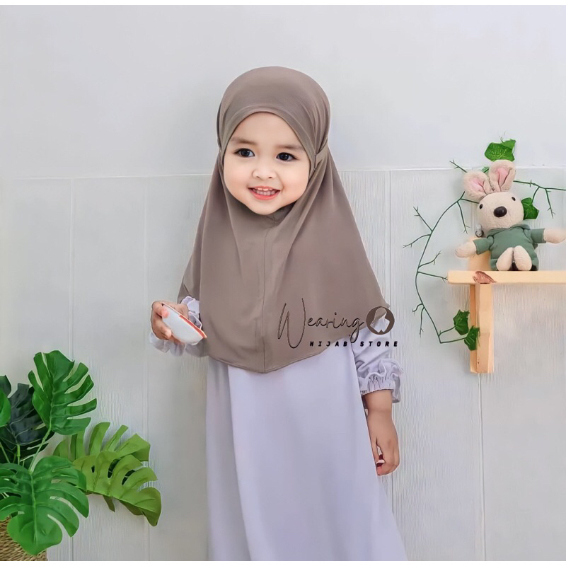 Jilbab Anak Bergo Maryam Jersey Tali 0 - 3 Tahun