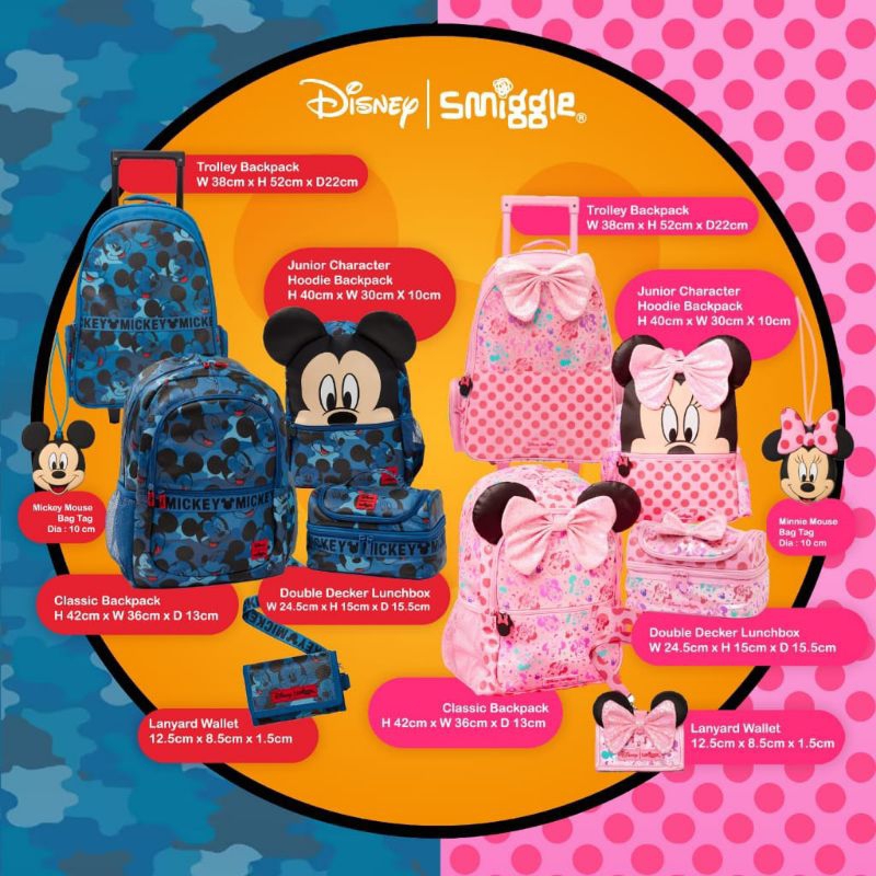 Tas smiggle/Smiggle Disney mickey minnie