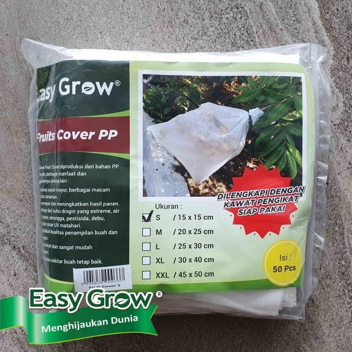 EASY GROW - fruit cover size S (15 x 15 cm) - pembungkus buah - brongsong buah