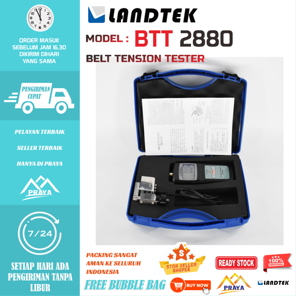 ( BARU )  LANDTEK BTT-2880 DIGITAL  Belt Tension Tester BTT2880 Belt Tension Gauge ALAT TES KETEGANGAN SABUK