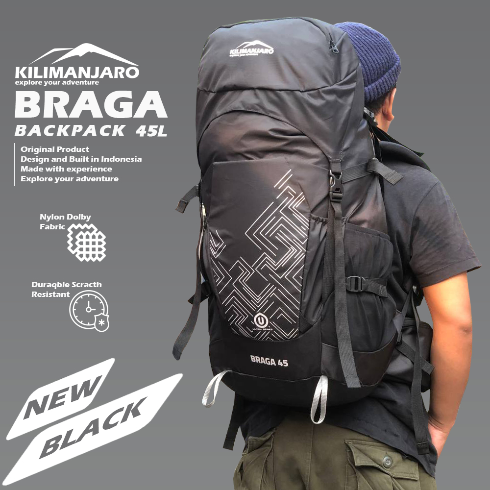 Tas Carrier Kilimanjaro Braga 45 L Free Raincover - Tas Gunung Kilimanjaro BRAGA 45L