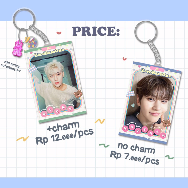 ZB1 CUTE KEYRING VOL.2 ZERO BASE ONE BOYS PLANET GANTUNGAN KUNCI GANCI KEYCHAIN