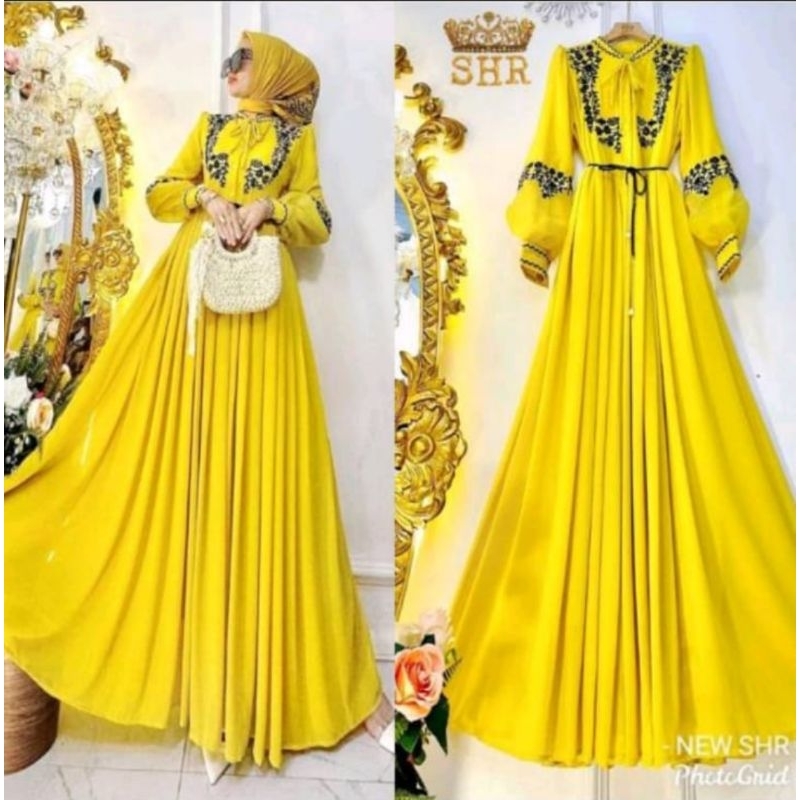 Gamis ceruty bordir ORI SHR import
