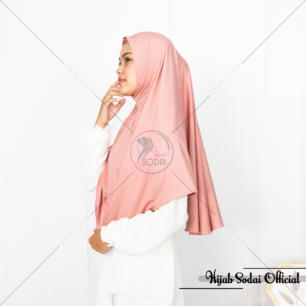 Bergo Hamidah Non Pad Malaysia Jumbo / Khimar Daily Malay Jersey Premium