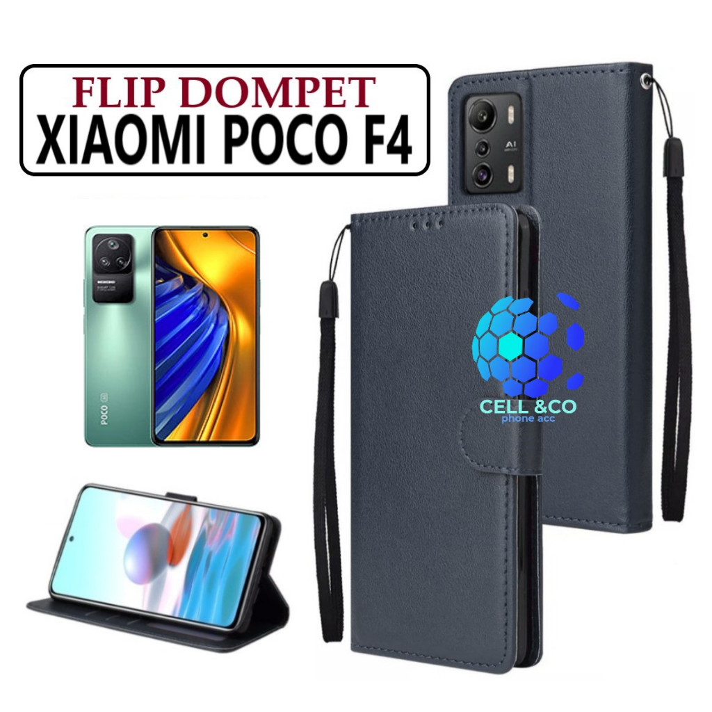 FLIP COVER XIAOMI POCO F4 LEATHER WALLET PREMIUM FLIP CASE BUKA TUTUP KESING HP CASING FLIP CASE WALLET