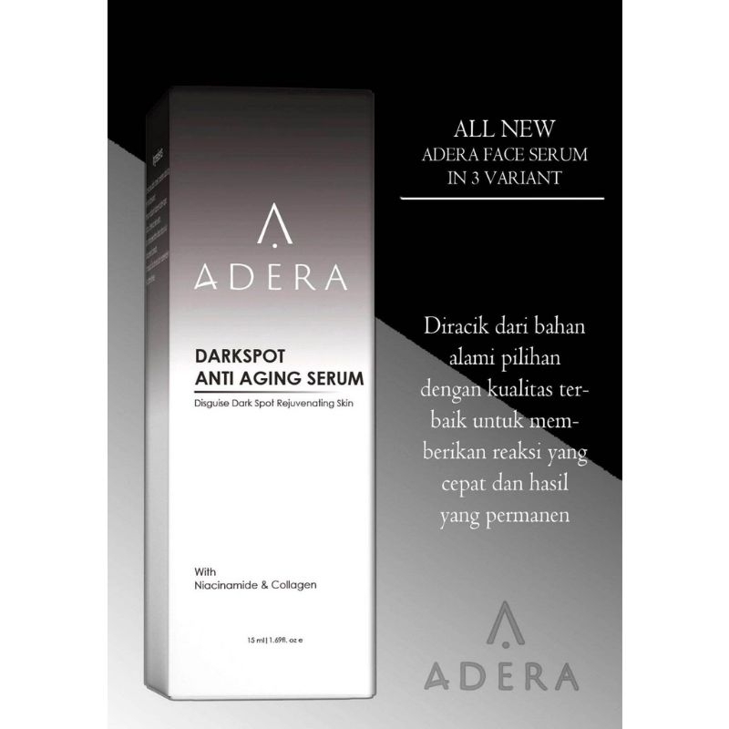Adera Serum Darkspot Anti Aging Wajah Glowing Skincare Terbaik Untuk Noda Hitam - Adera Beauty