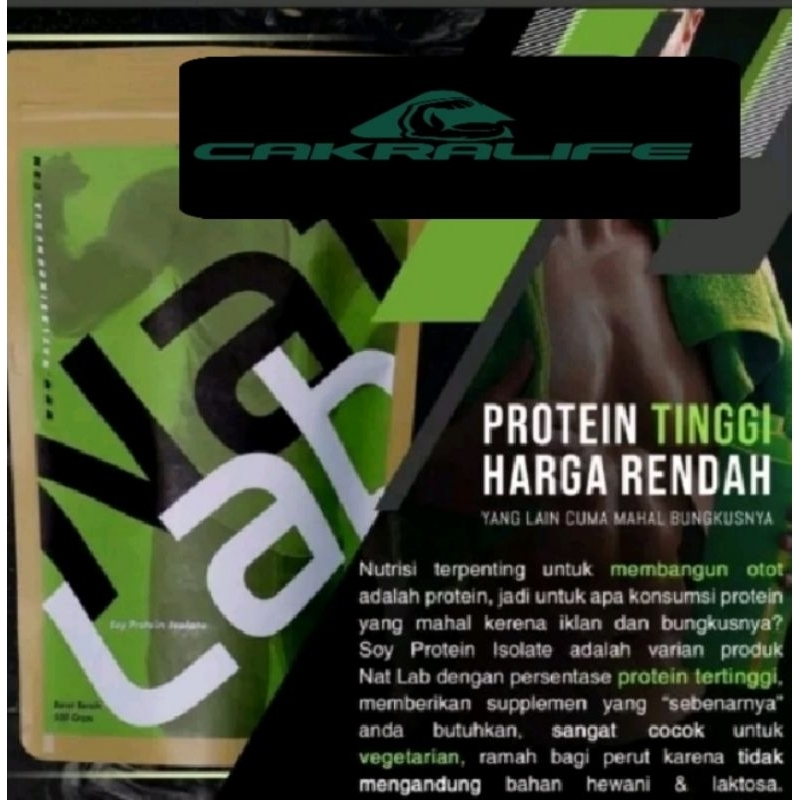Nat lab soy Protein isolate kedelai 500gram