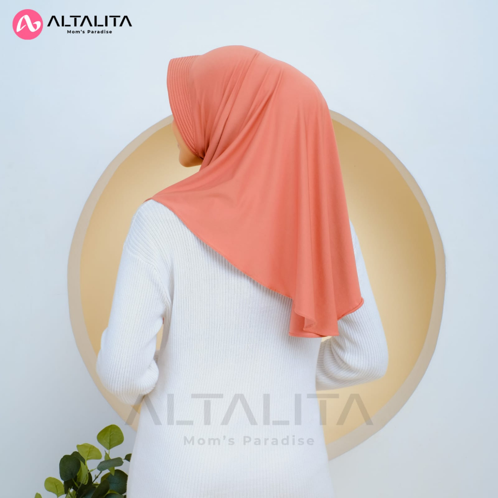 Altalita - Hijab Instan Qaila Penguin Kerudung Sport Size M Menutup Dada Jilbab Bergo Hamidah pet Tebal Bahan Jersey Premium Cocok Untuk Sekolah Olahraga Volly Futsal Badminton dan Sehari-Hari