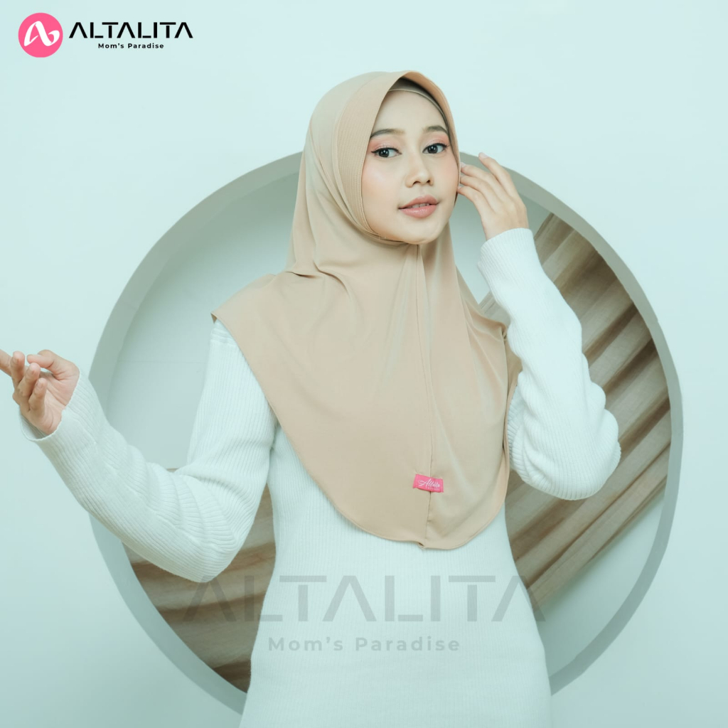 Altalita - Kerudung Sport Instan Menutup Dada Jilbab Bergo Hamidah Size M Jersey Premium Hijab Instan Qaila Penguin Cocok Untuk Sekolah Olahraga Volly Futsal Senam dan Sehari-Hari